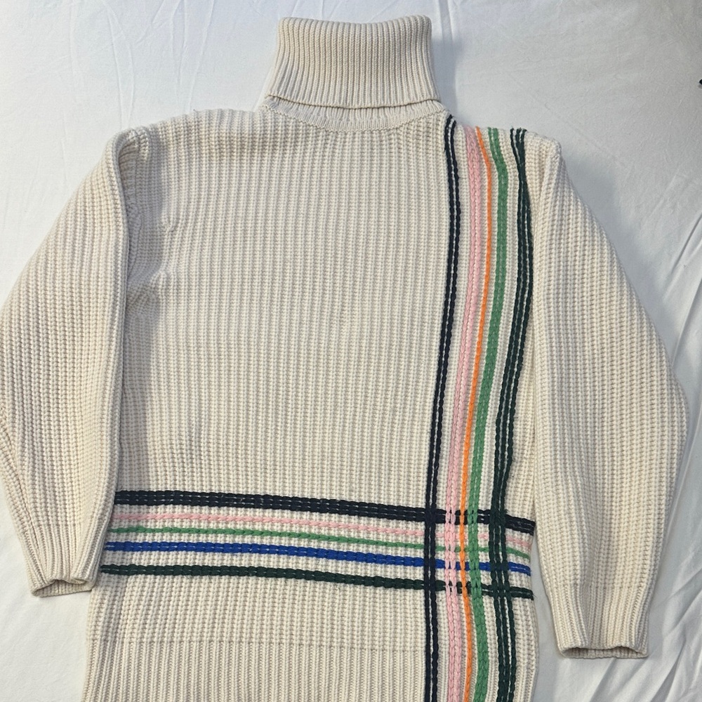 Tory Burch Wool Sweater with colorful striped design